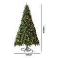 Tinseltown LED Christmas Tree Xmas Trees Decor Green with Ornaments - 8FT