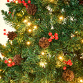 Tinseltown LED Christmas Tree Xmas Trees Decor Green with Ornaments - 8FT