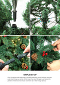 Tinseltown LED Christmas Tree Xmas Trees Decor Green with Ornaments - 8FT
