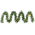 Tinseltown 10M LED Pre Lit Christmas Garland Door Stairs Fireplace Decor Green