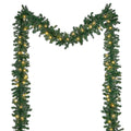 Tinseltown 10M LED Pre Lit Christmas Garland Door Stairs Fireplace Decor Green