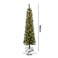 Tinseltown Slim LED Christmas Tree 6FT 1.8M Warm Lights Green 300 Tips