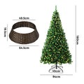 Tinseltown LED Christmas Tree with Rattan Tree Skirt Warm Light Green - 6FT