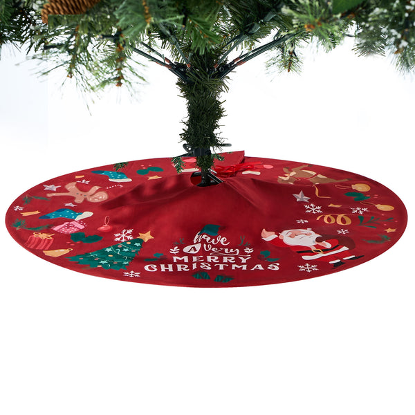 Tinseltown LED Christmas Tree Xmas Trees Decor with Red Tree Skirt - 6FT