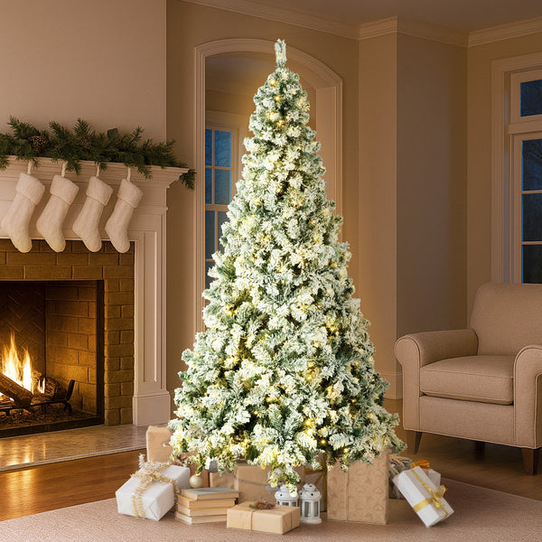 Tinseltown LED Christmas Tree Xmas Trees White Snow Flocked Decorations