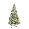Tinseltown LED Christmas Tree Xmas Trees White Snow Flocked Decorations - 6FT
