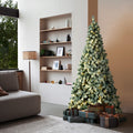 Tinseltown LED Christmas Tree Xmas Trees White Snow Flocked Decorations - 6FT