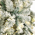 Tinseltown LED Christmas Tree Xmas Trees White Snow Flocked Decorations - 7FT
