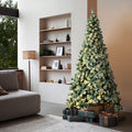 Tinseltown LED Christmas Tree Xmas Trees White Snow Flocked Decorations - 7FT