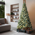 Tinseltown LED Christmas Tree Xmas Trees White Snow Flocked Decorations - 8FT