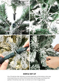 Tinseltown LED Christmas Tree Xmas Trees White Snow Flocked Decorations - 8FT