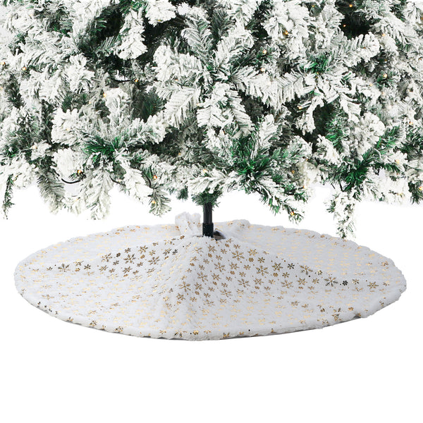 Tinseltown LED Christmas Tree with Tree Skirt Light Snow-sprayed Green - 6FT