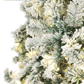 Tinseltown LED Christmas Tree with Tree Skirt Light Snow-sprayed Green - 7FT