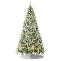 Tinseltown LED Christmas Tree with Tree Skirt Light Snow-sprayed Green - 8FT