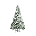 Tinseltown Christmas Tree 1.8M 6FT Xmas Trees Decor White Snow Flocked 600 Tips