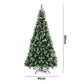Tinseltown Christmas Tree 1.8M 6FT Xmas Trees Decor White Snow Flocked 600 Tips