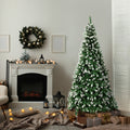 Tinseltown Christmas Tree 1.8M 6FT Xmas Trees Decor White Snow Flocked 600 Tips
