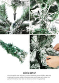 Tinseltown Christmas Tree 1.8M 6FT Xmas Trees Decor White Snow Flocked 600 Tips