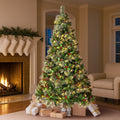 Tinseltown LED Christmas Tree with Lights Ornaments Xmas Decor Green - 7FT
