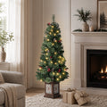 Tinseltown LED Christmas Tree Home 8 Flash Modes Battery Powered 120cm Green