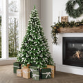 Tinseltown Christmas Tree Xmas Trees Snowy Decorations Green - 7FT