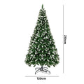 Tinseltown Christmas Tree Xmas Trees Snowy Decorations Green - 7FT