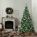 Tinseltown Christmas Tree Xmas Trees Snowy Decorations Green - 7FT