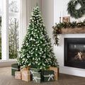Tinseltown Christmas Tree Xmas Trees Snowy Decorations Green - 8FT