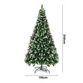 Tinseltown Christmas Tree Xmas Trees Snowy Decorations Green - 8FT