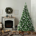Tinseltown Christmas Tree Xmas Trees Snowy Decorations Green - 8FT
