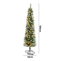 Tinseltown Slim LED Christmas Tree 6FT 1.8M Warm Lights Green White 300 Tips
