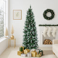 Tinseltown Slim Christmas Tree 6FT 1.8M Pine Cones Decor Green 480 Tips