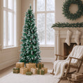 Tinseltown Slim Christmas Tree 6FT 1.8M Pine Cones Decor Green 480 Tips