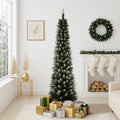 Tinseltown Slim Christmas Tree 1.8M 6FT Xmas Trees Decoration Green and White