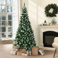 Tinseltown Christmas Tree Xmas Trees Snowy Decorations Green - 7FT