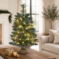 Tinseltown Mini LED Christmas Tree Faux Pine Cones Battery Powered 60cm Green