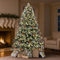 Tinseltown LED Christmas Tree Xmas Trees Decor with Ornaments - 7FT