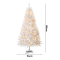 Tinseltown LED Christmas Tree Home Party Decoration White - 6FT