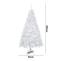 Tinseltown White Christmas Tree Xmas Trees Decoration - 6FT