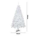 Tinseltown White Christmas Tree Xmas Trees Decoration - 8FT