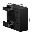 Oikiture 8 Chest of Drawers Tallboy Cabinet Dresser Bedroom Storage - Black