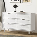 Oikiture 6-Drawer Chest of Drawers - White