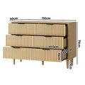 Oikiture Chest of Drawers - 6-Drawers