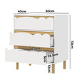 Oikiture 3 Chest Of Drawers Handle-free Dresser Kids Bedroom Storage