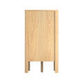 Oikiture 6 Chest Of Drawers Dresser Lowboy Storage Handle-Free Bedroom - Natural