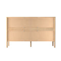 Oikiture 6 Chest Of Drawers Dresser Lowboy Storage Handle-Free Bedroom - Natural