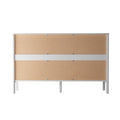 Oikiture 6 Chest Of Drawers Dresser Lowboy Storage Handle-Free Bedroom - White