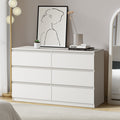 Oikiture 6-Drawer Chest of Drawers - White