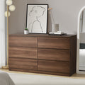 Oikiture 6-Drawer Chest of Drawers - Brown