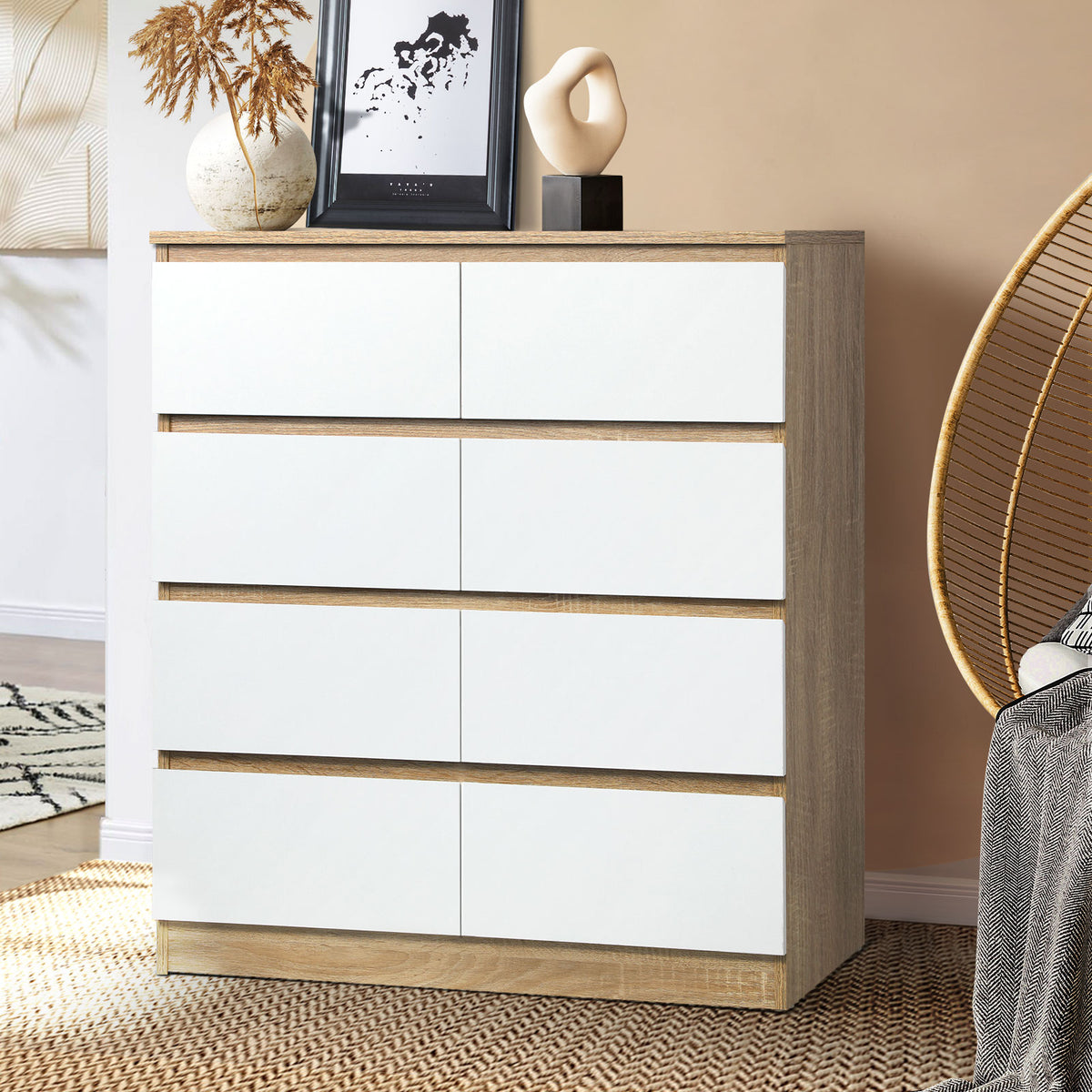 Oikiture 8-Drawer Chest of Drawers - Default Title